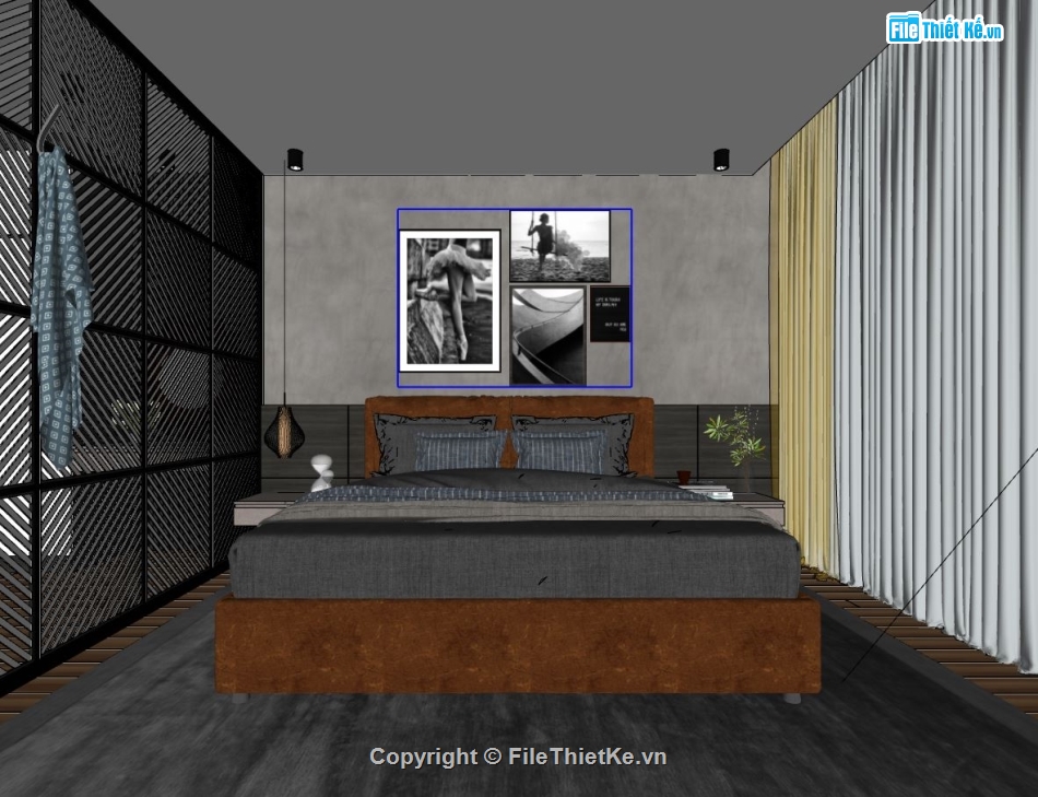 sketchup Phòng ngủ,model su phòng ngủ,phòng ngủ file su,file su phòng ngủ