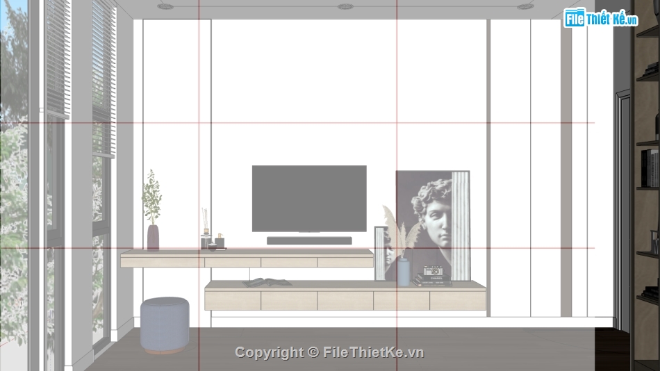 sketchup Phòng ngủ hiện đại,phòng ngủ dựng trên sketchup,Phòng ngủ 3D sketchup,Phòng ngủ file sketchup