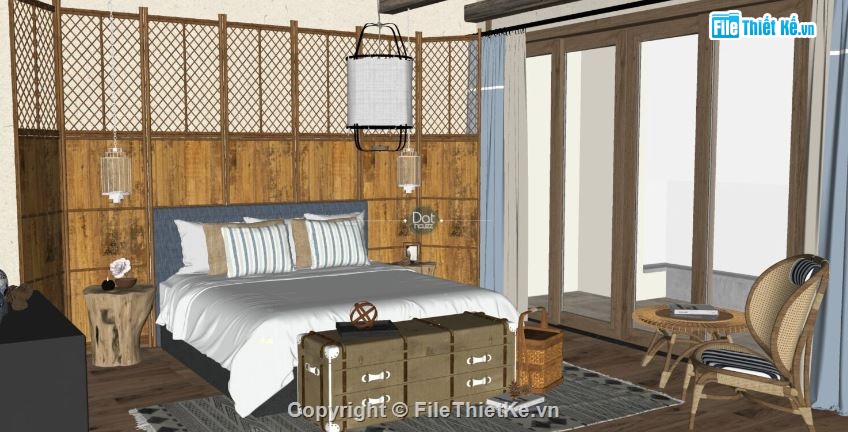 sketchup Phòng ngủ,thiết kế phòng ngủ sketchup,phòng ngủ model sketchup,file sketchup phòng ngủ,phòng ngủ file su
