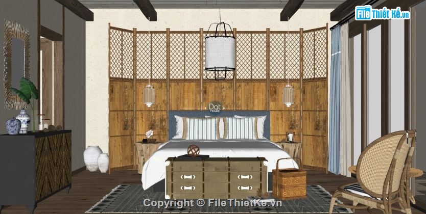 sketchup Phòng ngủ,thiết kế phòng ngủ sketchup,phòng ngủ model sketchup,file sketchup phòng ngủ,phòng ngủ file su