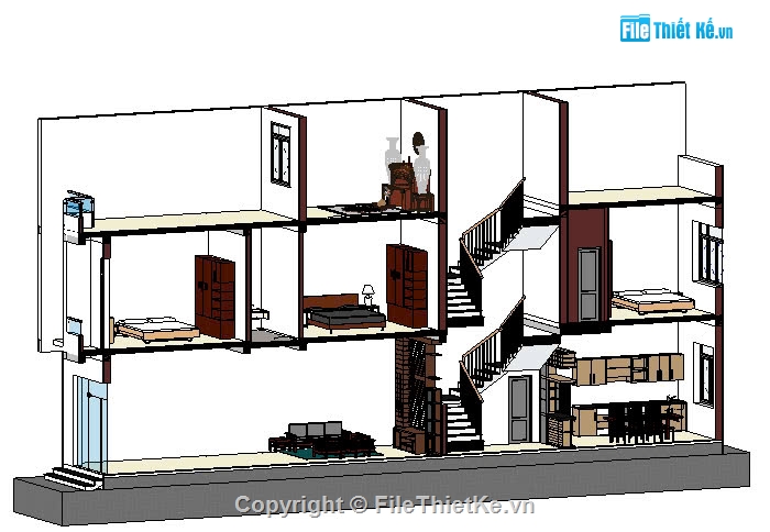 nhà phố 3 tầng,nhà 3 tầng,nhà kích thước 5 x 20m