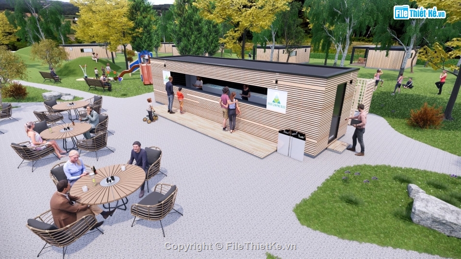 quán cafe file sketchup,Quán cafe,file su quán cafe,quán cafe model su,sketchup quán cafe