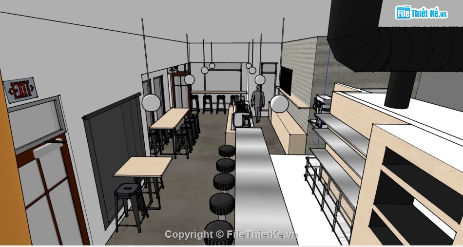 cafe sketchup,sketchup cafe,sketchup quán cafe,quán cafe sketchup