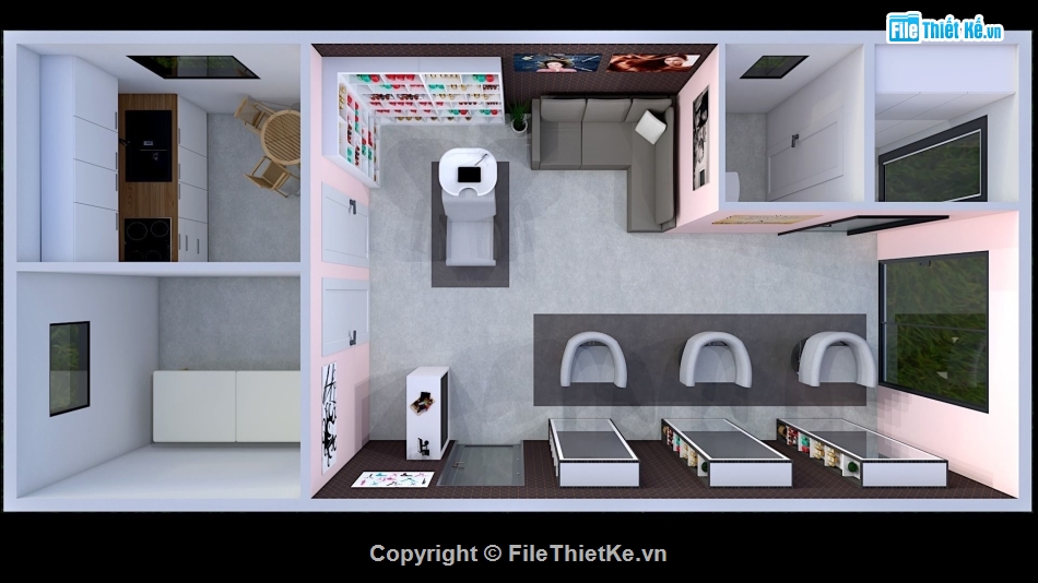 Quán cắt tóc,model su quán cắt tóc,Quán cắt tóc file sketchup,file su quán cắt tóc,quán cắt tóc cnc