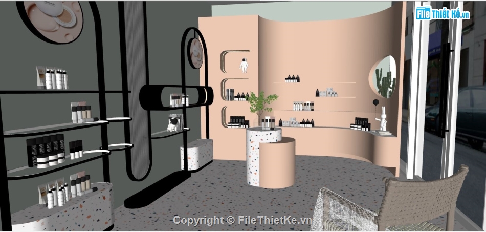 model su shop mỹ phẩm,su shop mỹ phẩm,shop mỹ phẩm,sketchup mỹ phẩm