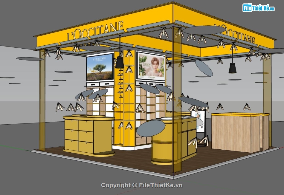 shop mỹ phẩm,Sketchup shop mỹ phẩm,su shop mỹ phẩm,model su shop mỹ phẩm,model su shop hoa