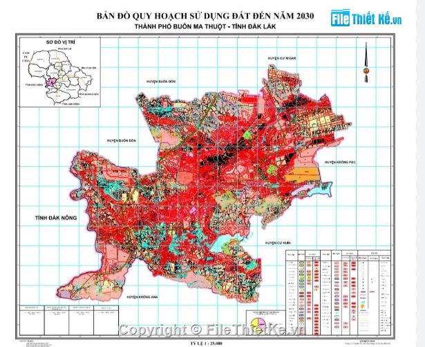 sử dụng đất,Quy hoạch sử dụng đất 2030,Buôn Ma Thuột tỉnh ĐẮK NÔNG