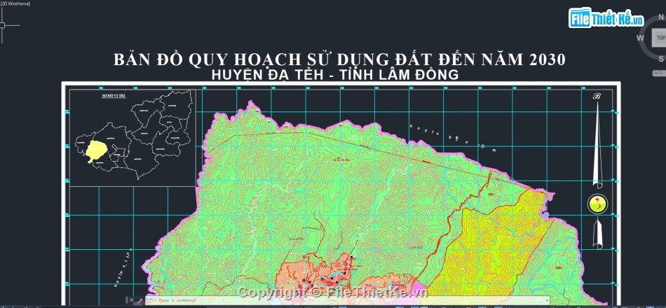 Đạ Teh,Sử dụng đất,Huyện Da teh,huyện Đạ Tẻ,Sử dụng đất Đạ Teh,SDĐ 2030