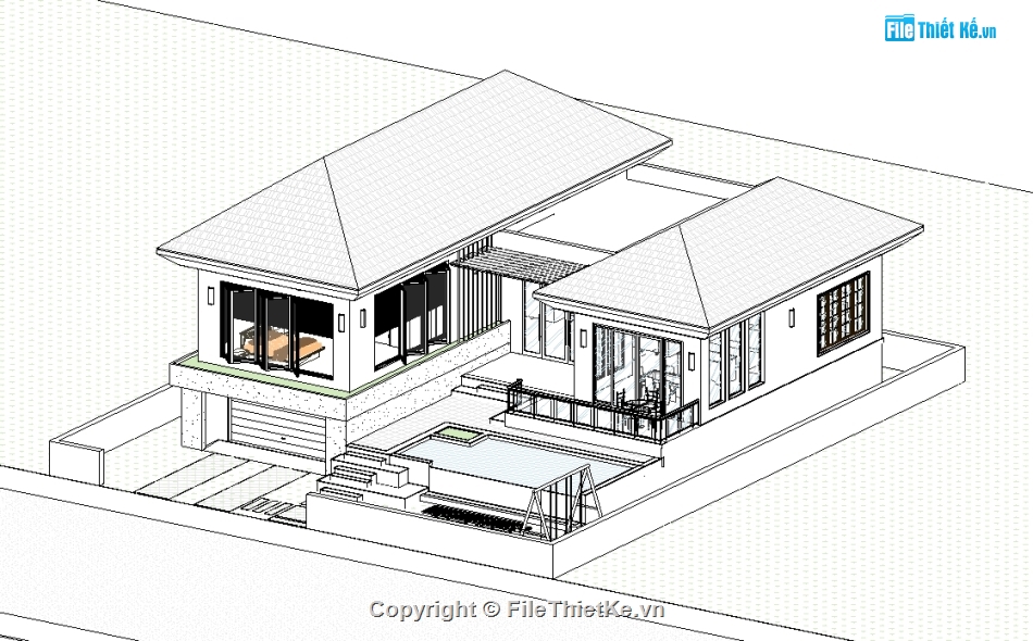 revit biệt thự đẹp 2,Mẫu revit biệt thự,biệt thự hiện đại,biệt thự nghỉ dưỡng,thiết kế biệt thự revit