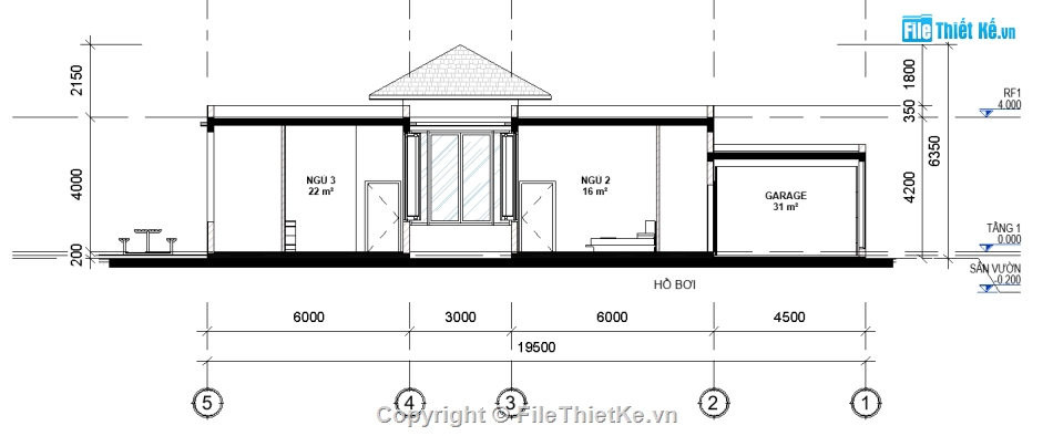 File revit biệt thự 200m2,Bản vẽ revit Biệt thự sân vườn,Revit Biệt thự có hồ bơi,thiết kế revit biệt thự sân vườn