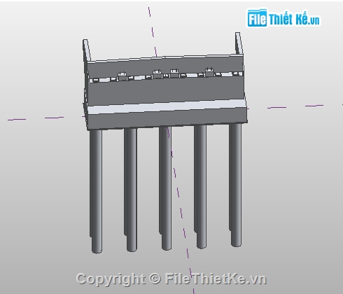 Mô hình,super-T,mố,trụ đặc thân hẹp,famly revit