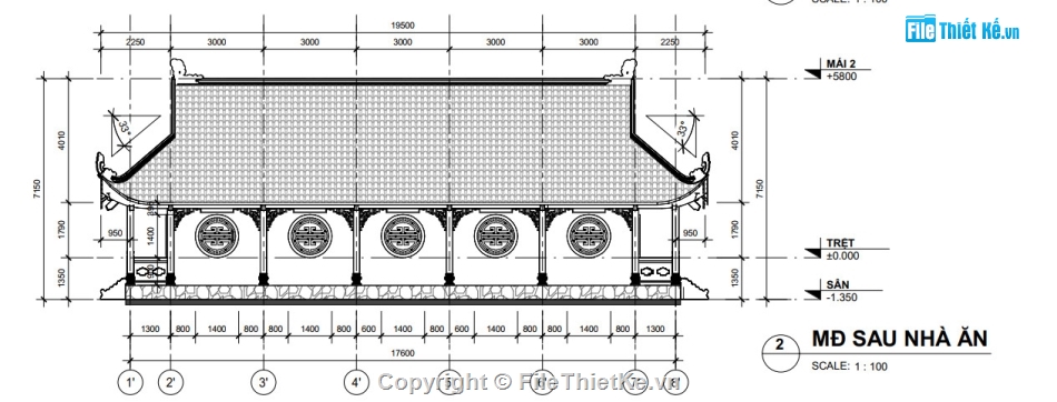 đình chùa,thiết kế chùa,bản vẽ revit chùa,chùa việt nam,file thiết kế đình chùa