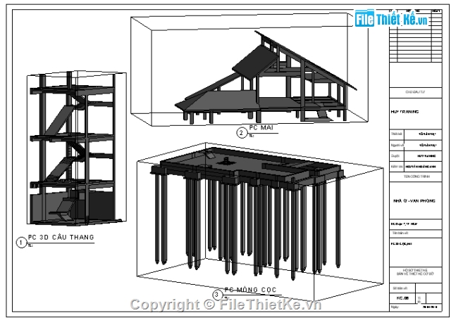 nhà 4 tầng,revit structure,thiết kế nhà phố,Nhà 8.5x15m