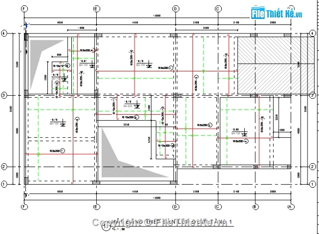 nhà 4 tầng,revit structure,thiết kế nhà phố,Nhà 8.5x15m