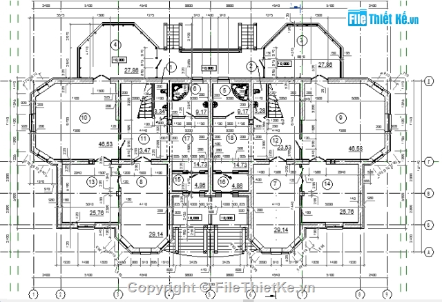 biệt thự 2 tầng,biệt thự mái dốc,biệt thự mái dốc revit,Revit biệt thự 2 tầng