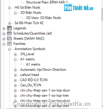 biệt thự revit 8.3x15.14m,Biệt thự nhà vườn revit,Revit nhà vườn mái thái,kiến trúc revit biệt thự,biệt thự 1 tầng 8.3x15.14m