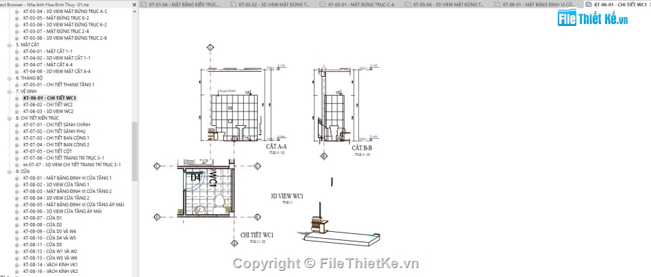 bản vẽ biệt thự 2 tầng revit,biệt thự 2 tầng revit,Revit biệt thự 2 tầng 8.1x14m,File Revit biệt thự 2 tầng,thiết kế biệt thự 2 tầng