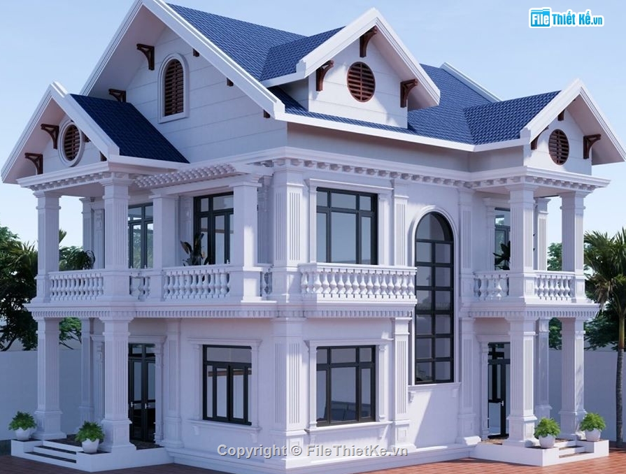 revit biệt thự 2 tầng,mẫu biệt thự 2 tầng revit,kiến trúc 2 tầng revit,Revit 2019 biệt thự 2 tầng,biệt thự 2 tầng 9.7x13.4m