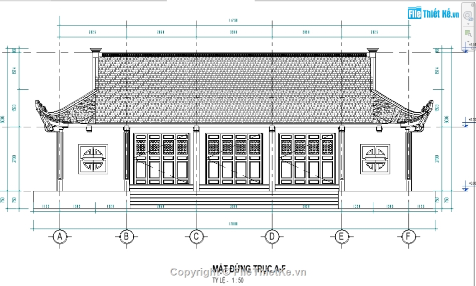 Nhà thờ họ revit,kiến trúc nhà thờ họ,revit nhà thờ họ,Nhà thờ họ 5.19x17m,file revit nhà thờ họ