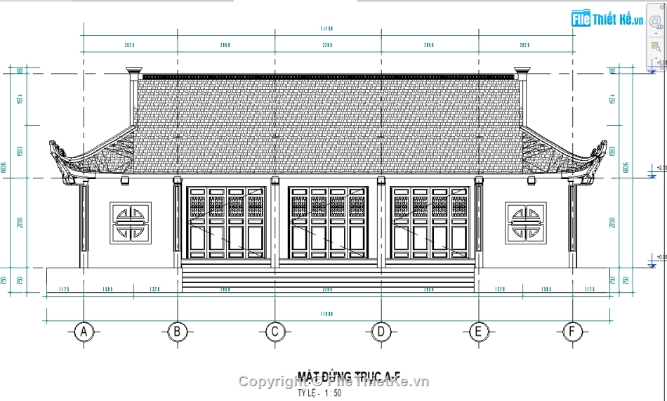 Nhà thờ họ revit,kiến trúc nhà thờ họ,revit nhà thờ họ,Nhà thờ họ 5.19x17m,file revit nhà thờ họ