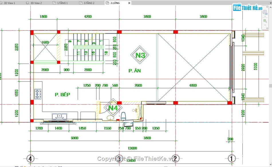 bản vẽ revit Nhà phố,revit Nhà phố 4 tầng,nhà phố 4 tầng revit,bản vẽ revit nhà phố 4 tầng,revit nhà phố