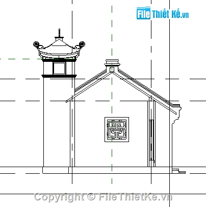 đền,revit đền,thiết kế đền,file revit achitecture,kiến trúc đền,đình chùa