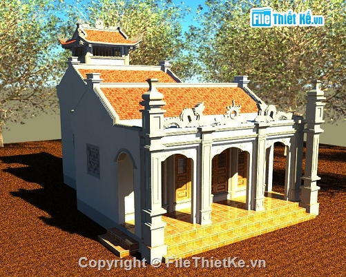 đền,revit đền,thiết kế đền,file revit achitecture,kiến trúc đền,đình chùa