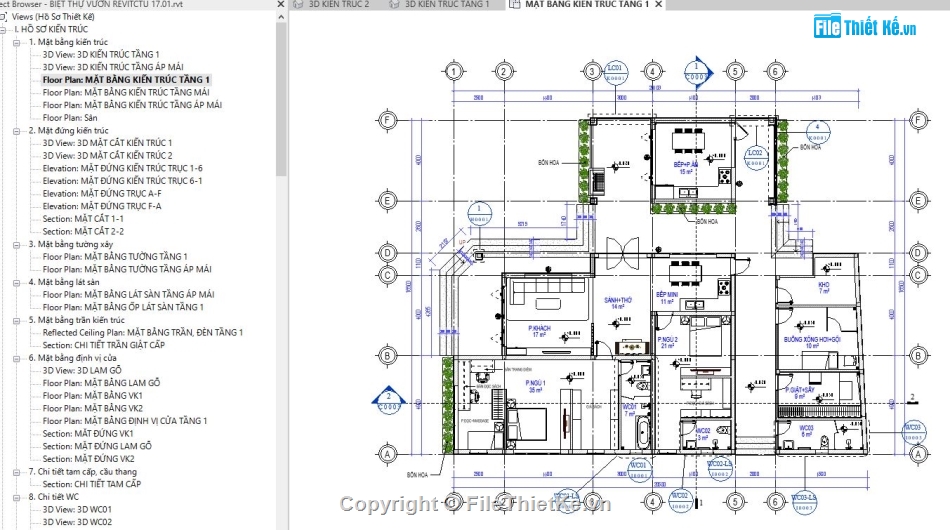 biệt thự 1 tầng revit,file revit biệt thự 1 tầng,bản vẽ revit biệt thự 1 tầng,Revit biệt thự 1 tầng 16.6x20.58m,Bản vẽ biệt thự 1 tầng,bản vẽ biệt thự revit