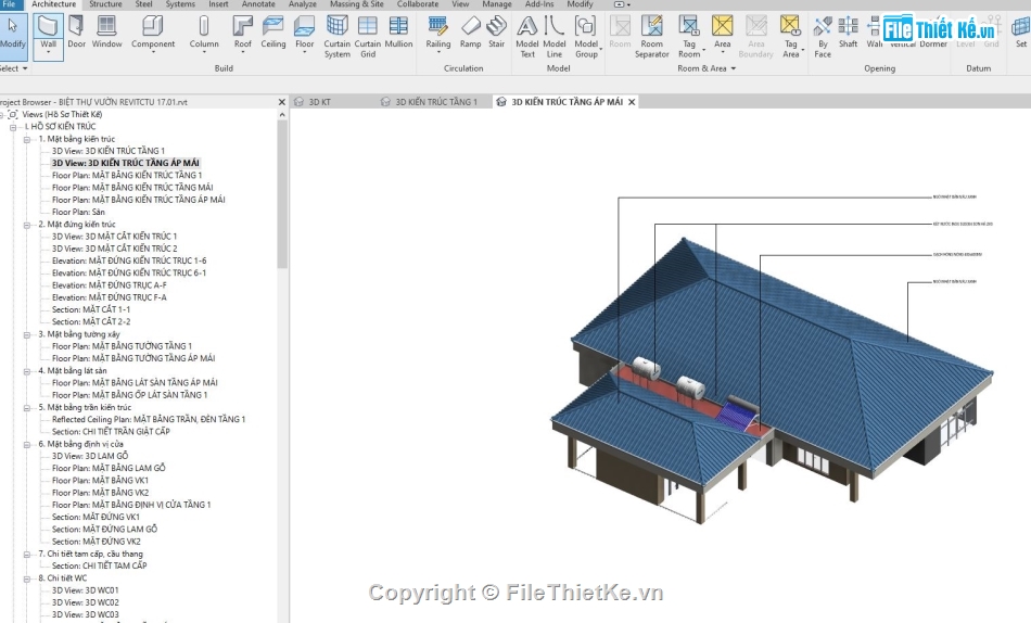 biệt thự 1 tầng revit,file revit biệt thự 1 tầng,bản vẽ revit biệt thự 1 tầng,Revit biệt thự 1 tầng 16.6x20.58m,Bản vẽ biệt thự 1 tầng,bản vẽ biệt thự revit