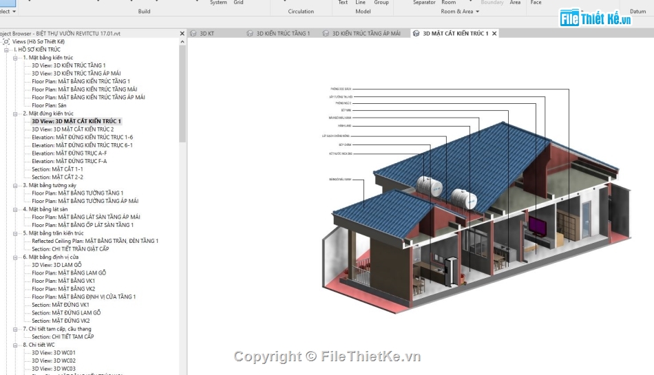 biệt thự 1 tầng revit,file revit biệt thự 1 tầng,bản vẽ revit biệt thự 1 tầng,Revit biệt thự 1 tầng 16.6x20.58m,Bản vẽ biệt thự 1 tầng,bản vẽ biệt thự revit