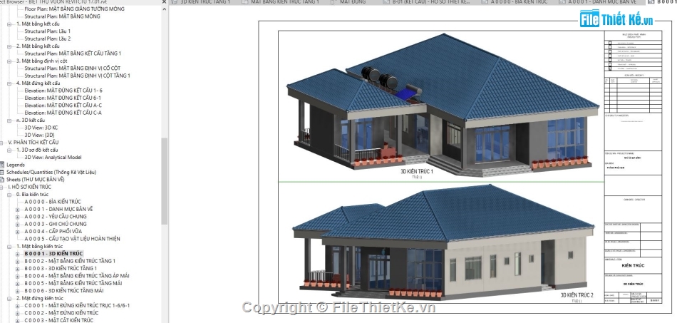 biệt thự 1 tầng revit,file revit biệt thự 1 tầng,bản vẽ revit biệt thự 1 tầng,Revit biệt thự 1 tầng 16.6x20.58m,Bản vẽ biệt thự 1 tầng,bản vẽ biệt thự revit