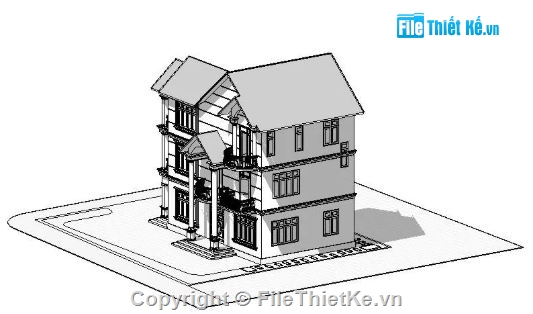 biệt thự 3 tầng,Biệt thự,revit biệt thự 3 tầng,file revit biệt thự 3 tầng