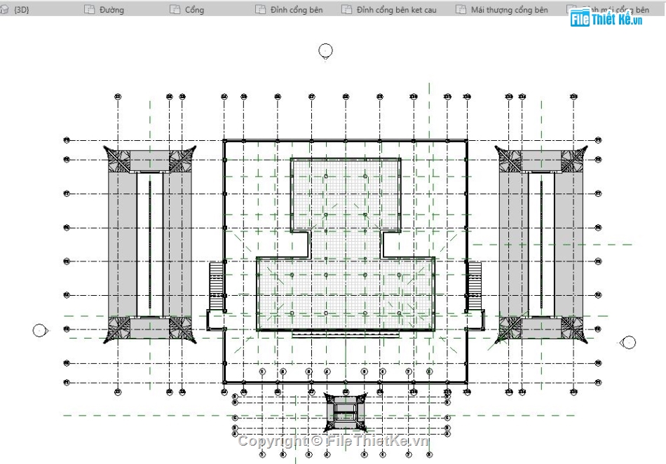 file thiết kế revit,Revit thiết kế chùa,file thiết kế chùa,revit chùa,model revit thiết kế chùa