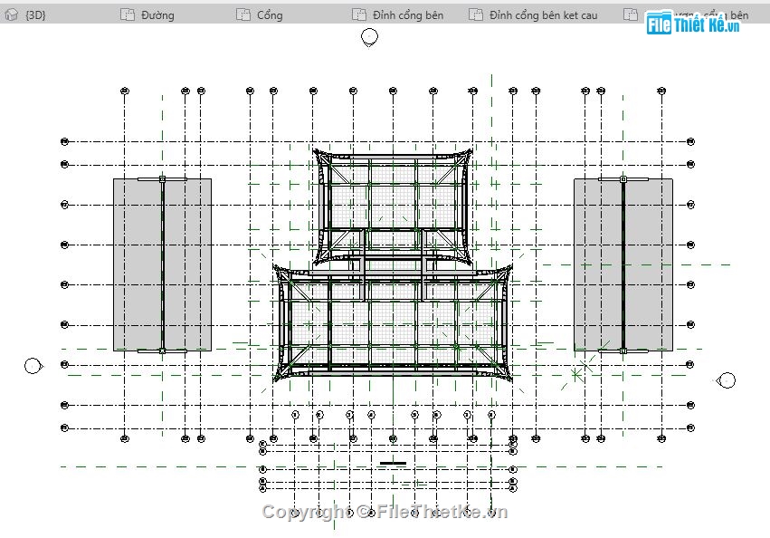 file thiết kế revit,Revit thiết kế chùa,file thiết kế chùa,revit chùa,model revit thiết kế chùa