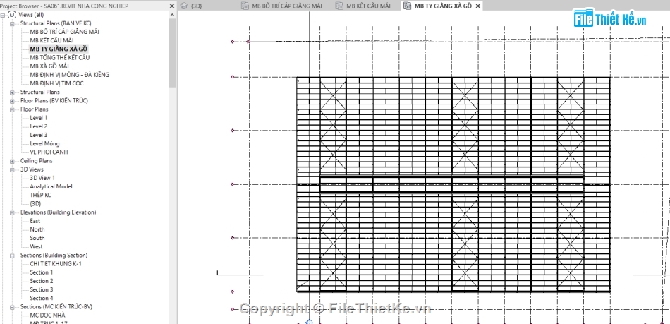 Kết cấu nhà xưởng,nhà xưởng công nghiệp,xưởng công nghiệp,nhà xưởng 40.1x71m,revit kết cấu nhà xưởng
