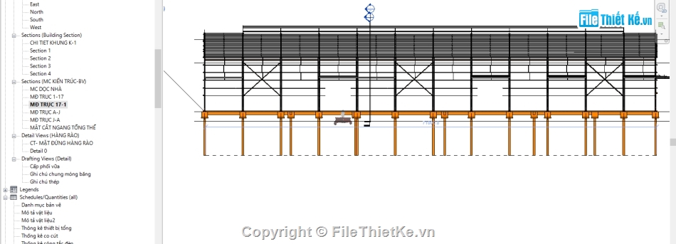 Kết cấu nhà xưởng,nhà xưởng công nghiệp,xưởng công nghiệp,nhà xưởng 40.1x71m,revit kết cấu nhà xưởng