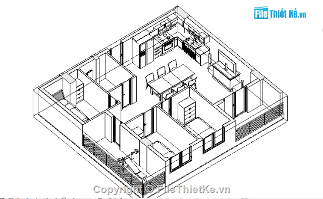 revit chung cư,chung cư 14 tầng,chung cư 48x19m,kiến trúc chung cư,thiết kế chung cư,nhà ở chung cư