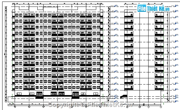 revit chung cư,chung cư 14 tầng,chung cư 48x19m,kiến trúc chung cư,thiết kế chung cư,nhà ở chung cư