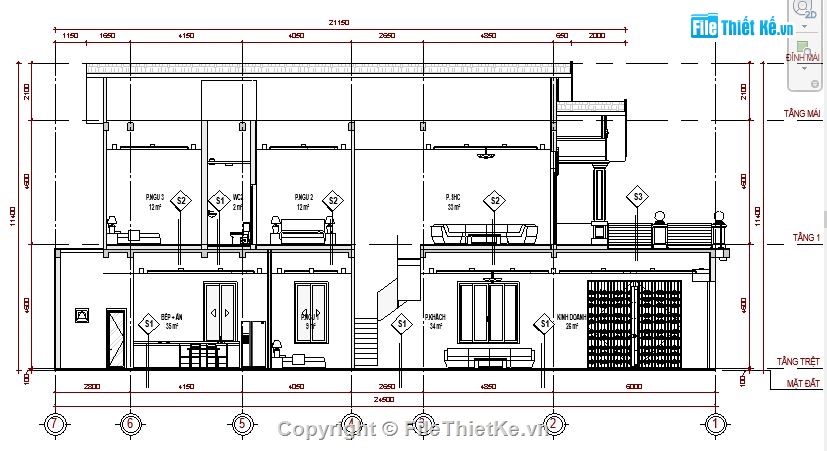 nhà ống 2 tầng 5x24.5m,Revit nhà phố 2 tầng 5x24.5m,nhà 2 tầng 5x24.5m,revit nhà phố 5x24.5m,bản vẽ revit nhà phố 2 tầng,kiến trúc revit nhà phố 2 tầng