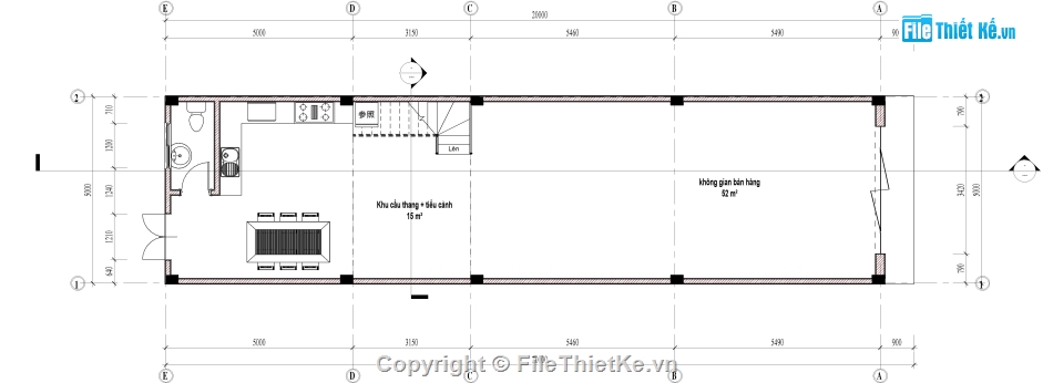 Nhà phố 2 tầng,revit nhà phố 2 tầng,nhà phố 2 tầng revit,nhà phố 2 tầng 5x20m,bản vẽ nhà phố 2 tầng