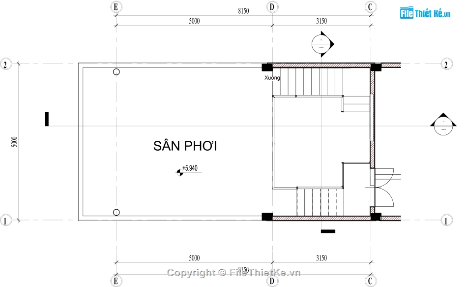 Nhà phố 2 tầng,revit nhà phố 2 tầng,nhà phố 2 tầng revit,nhà phố 2 tầng 5x20m,bản vẽ nhà phố 2 tầng