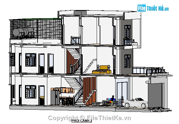 nhà phố 3 tầng,bản vẽ thiết kế nhà phố,nhà phố revit,4.7x19.5,mặt tiền 4.7m,thiết kế nhà phố 3 tầng