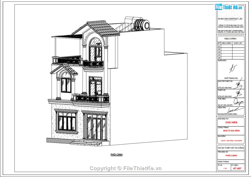 Nhà phố 3 tầng,Revit nhà phố 3 tầng,kiến trúc nhà phố 3 tầng,nhà phố 3 tầng 8x12m