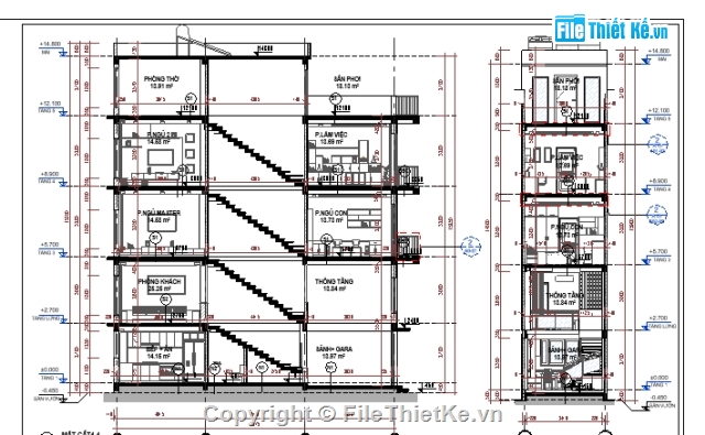 revit nhà phố,nhà phố 5 tầng,thiết kế nhà phố 5 tầng revit,nhà phố 5 tầng 3.85x13.4m