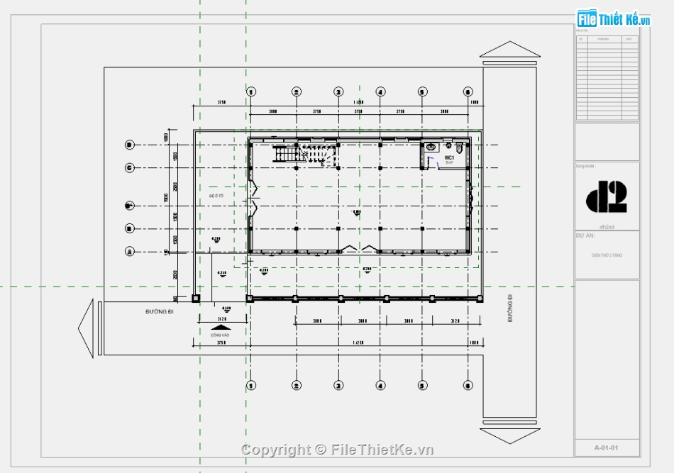 Nhà 2 tầng 7x14m,Revit nhà 2 tầng,Nhà ở kết hợp thờ,Thiết kế nhà ở và thờ