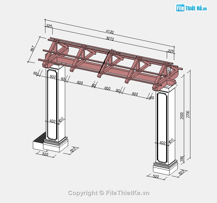 Nhà 2 tầng 7x14m,Revit nhà 2 tầng,Nhà ở kết hợp thờ,Thiết kế nhà ở và thờ