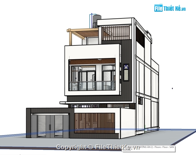 nhà ở gia đình,thiết kế nhà phố,Nhà ở gia đình 7x18m,kiến trúc nhà phố