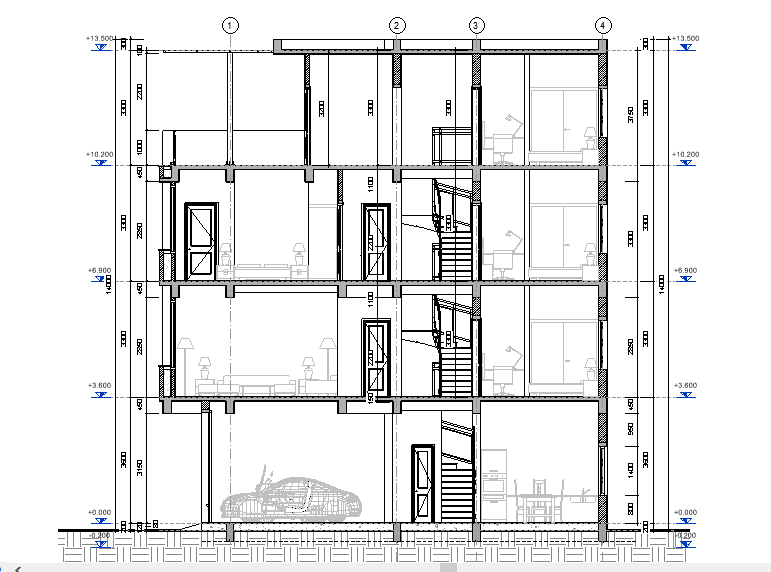 nhà phố 3 tầng,3 tầng 1 tum,nhà dần 3 tầng+1 tum,nhà phố 3 tầng +1 tum,revit nhà phố 3 tầng 5x15.5m