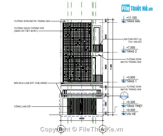 Revit nhà phố 3 tầng,Revit nhà 3 tầng 5x15m,Kiến trúc nhà phố 3 tầng,nhà phố đẹp revit,bản vẽ revit nhà phố 3 tầng