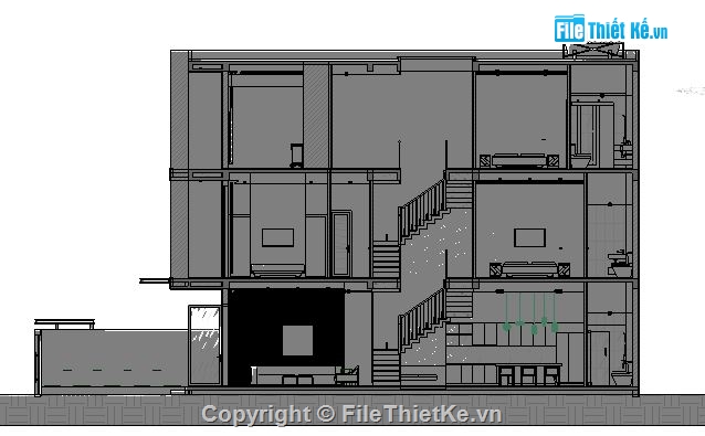 Revit nhà phố 3 tầng,Revit nhà 3 tầng 5x15m,Kiến trúc nhà phố 3 tầng,nhà phố đẹp revit,bản vẽ revit nhà phố 3 tầng